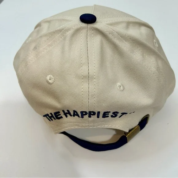 God’s Favorite Women’s Two Tone Canvas Cotton Baseball Hat Cap Tan Navy NEW Cute - Picture 4 of 5